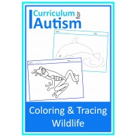 Coloring and Tracing Wild Animals Fine Motor Skills Practice